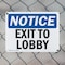 Signmission Exit Sign, Plastic, 14 in W, 10 in H, Exit To Lobby OS-2PACK-NS-P-1014-L-12257 - alternate 7